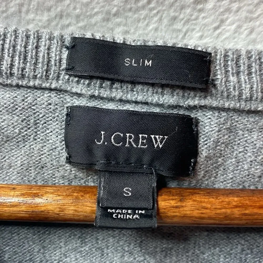 J. Crew the slim one gray cashmere blend sweater size small